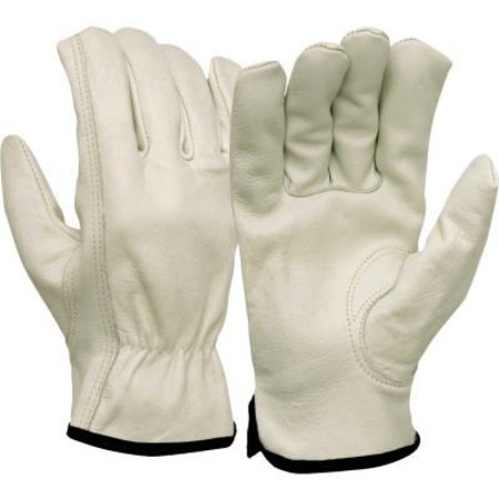 PYRAMEX Grain Cowhide Driver Gloves with Keystone Thumb, Size Medium - Pkg Qty 12 GL2004KM